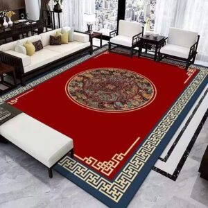 Red and gold classic Persian rug
