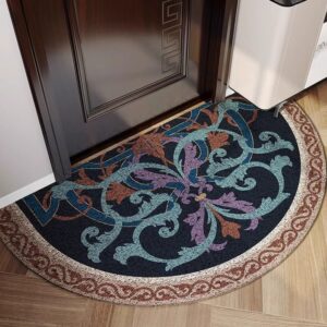Half-moon vintage floral doormat