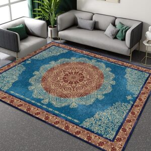 Classic blue traditional Persian rug